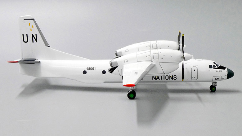 Antonov An-32 airplane scale model.