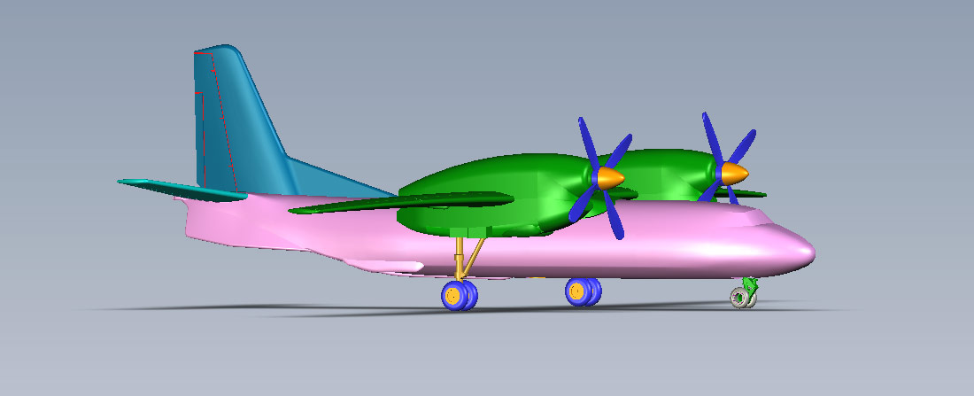 Antonov An-32 metal die-cast model in 1:200 scale.